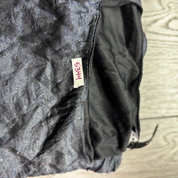 Sarah Picini Avant Garde Crinkle Dress Navy Designer Italy 3 - Picture 10 of 10